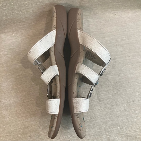 TAOS Sz 9 The Prize 3 Slip On  Strappy Velcro Closure Metal Blue Decor Sandals - Picture 8 of 13